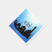 イードムバラックモスクとタイポグラフィ スタンダードカクテルナプキン (角)