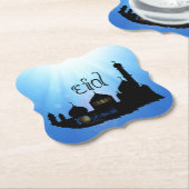 イードムバラックモスクとタイポグラフィ ペーパーコースター (アングル)