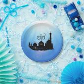 イードムバラックモスクとタイポグラフィ ペーパープレート (パーティー)