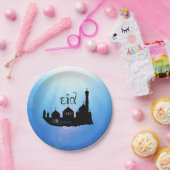 イードムバラックモスクとタイポグラフィ ペーパープレート (パーティー)