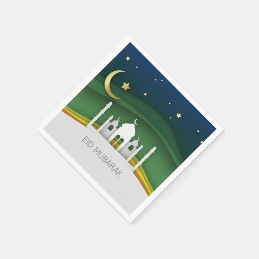 イードモダンムバラク紙カットモスク – 紙ナプキン スタンダードカクテルナプキン (角)