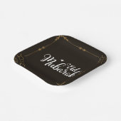 イードモダンムバラク黒金ゴールドイードプレート ペーパープレート (傾斜あり)