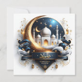 イードラマダンゴールデンモスク三日月ブルーホワイト シーズンカード (正面)