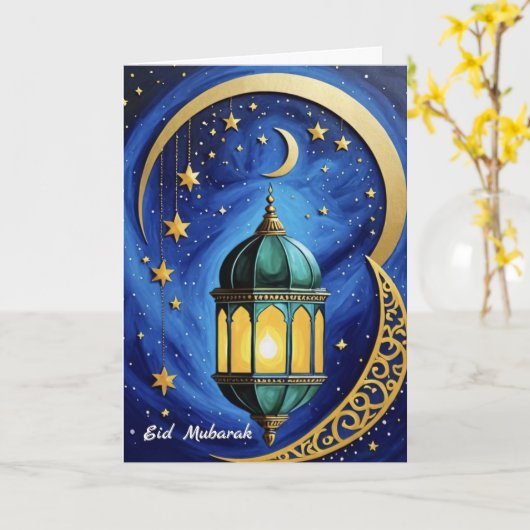 イード三日月 カード (黄色い花)