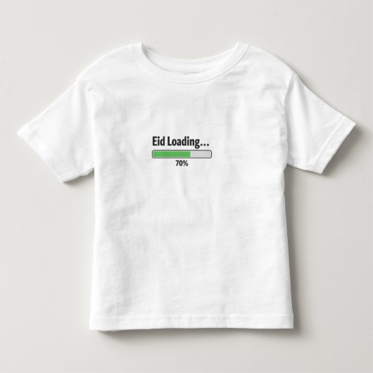 イード進行中70% 面白い子供Tシャツ | かわいいラマダン トドラーTシャツ (正面)