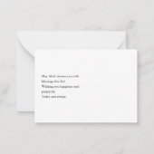 イード・アル・アドハ・ムバラク アラビア書道 ノートカード (裏面)