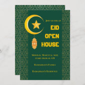 イード・アル・フィトル・ムバラク ラマダーン・カリーム 月 星 招待状 (正面/裏面)