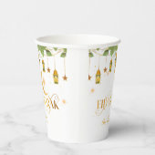 「イード・ムバラク」カスタムエレガント白モダン金ゴールド 紙コップ (右)