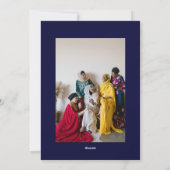 イード・ムバラク ゴールデン マンダラ ネイビーブルー ホリデー シーズンカード (裏面)