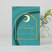 イード・ムバラク ターコイズ - ティールとゴールド アゲート フォイル H 箔シーズンカード (立ち正面)