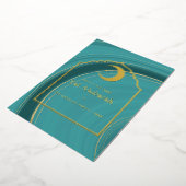 イード・ムバラク ターコイズ - 青緑と金の瑪瑙 ホイル H 箔シーズンカード (回転した状態)