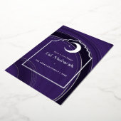 イード・ムバラク パープル&シルバー アゲート フォイル ホリデーC 箔シーズンカード (回転した状態)