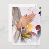 イード・ムバラク / ヒジャブガール ホリデーカード シーズンポストカード (正面/裏面)