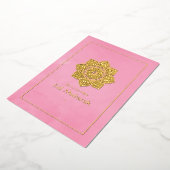 イード・ムバラク ピンクとゴールド 箔シーズンカード (回転した状態)