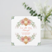 イード・ムバラク フラワー リース ランプ インテリア シンプル シーズンカード (スタンド正面)