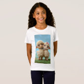 イード・ムバラク 二匹の子羊 キッズTシャツ Tシャツ (正面フル)