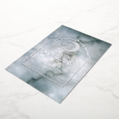 イード・ムバラク　大理石シルバーフォイル　ホリデーカード 箔シーズンカード (回転した状態)