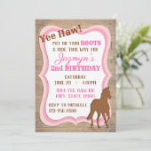 イーハウピンク女性のカーボーイ招待状 招待状 (スタンド正面)