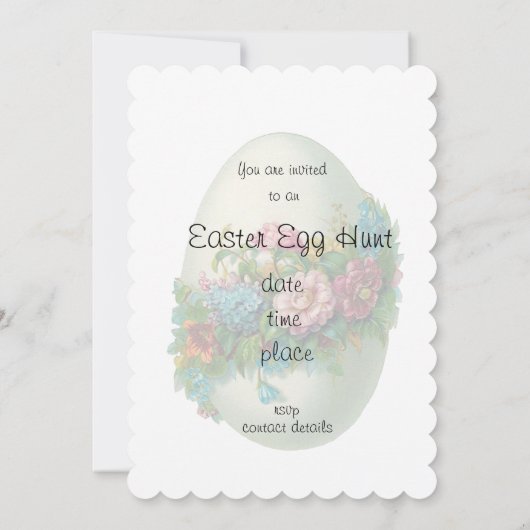 イービクトリアンスターフラワーエッグイースターエッグ狩り 招待状 (裏面)