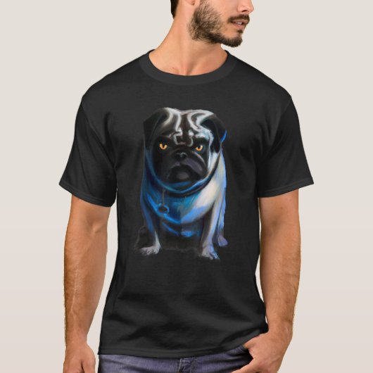 イービル・ドッグ・パグ・ハロウィン Tシャツ (正面)