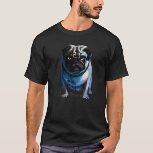 イービル・ドッグ・パグ・ハロウィン Tシャツ (正面)