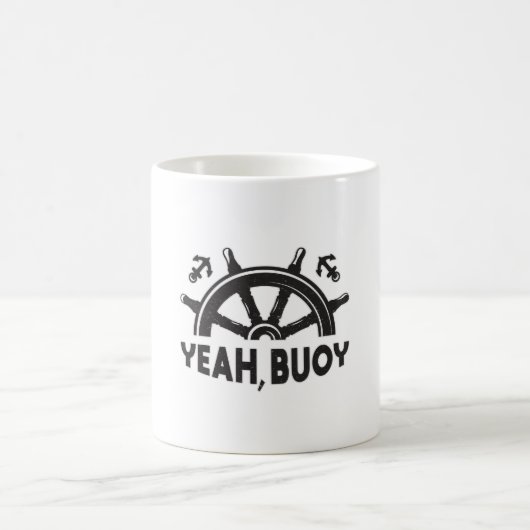 イーブイボートセーリングボート帆船船海 コーヒーマグカップ (中央)