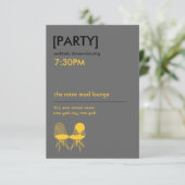 イームズチェアペア レトロモダン 結婚式の披露宴 招待状 (スタンド正面)