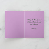 イー最高のスター·ウィッシュ、ラベンダー、パーソナライズされたホワイト シーズンカード (内部)