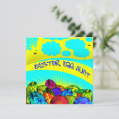 イー白熱［赤熱］光を放つスターエッグイースターエッグ狩り招待状 招待状 (スタンド正面)