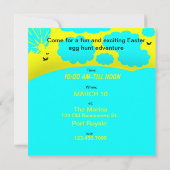 イー白熱［赤熱］光を放つスターエッグイースターエッグ狩り招待状 招待状 (裏面)