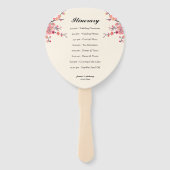 イ中国のキ絵を描の花の鳥の結婚式プログラム ハンドファン (裏面)