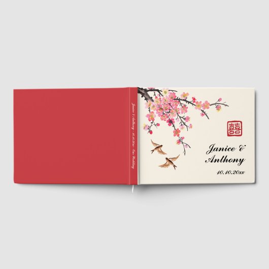 イ中国のク絵を描の花の鳥結婚類 ゲストブック (全面)