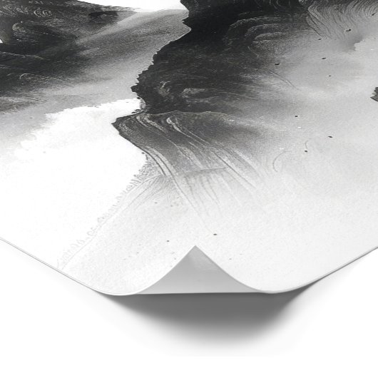 イ伝統的ク中国のの絵を描ポスター ポスター (角)