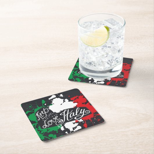 イ保タリアの静けさと愛 スクエアペーパーコースター (インサイチュ)