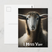 イ恋しく思ウ |かわいいプリン ポストカード (正面/裏面)