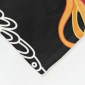 イ数々のカと魚の違う色柄 フリースブランケット (角)