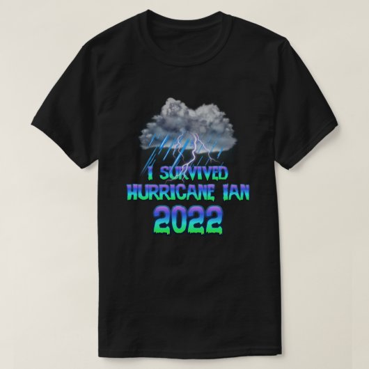 イ生き延びリ・ハリケーンIan 2022 Tシャツ (デザイン正面)