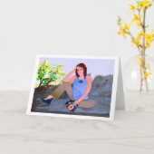 イ考えリー・マリークリエイティブデザイン カード (黄色い花)