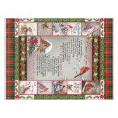 イ・ネバー・離れユー・クリスマス・（鳥）ショウジョウコウカンチョウ・キルト・毛布 テーブルクロス (正面(横))