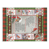 イ・ネバー・離れユー・クリスマス・（鳥）ショウジョウコウカンチョウ・キルト・毛布 テーブルクロス (正面(横))