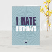 イ・ヘイト・誕生日 カード (黄色い花)