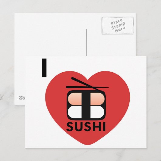『イ・ラブ・スシ』 ポストカード (正面/裏面)