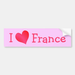 イ·ラブ·フランス バンパーステッカー
