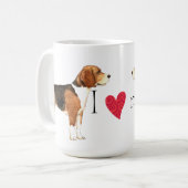 イ·ラブ·マイ·ビーグル コーヒーマグカップ (正面左)