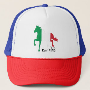 イ·ラランニングブ·&ホース、イタリア、旗/スポーツ キャップ