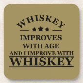 ウおもしろいイスキー引用文 コースター (正面)