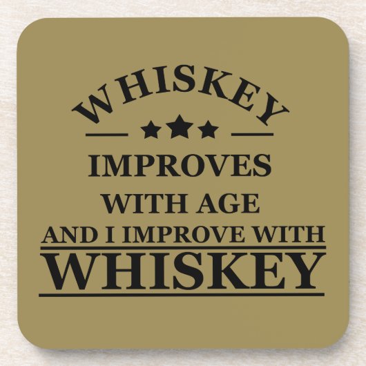 ウおもしろいイスキー引用文 コースター (正面)