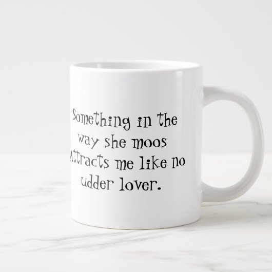 ウおもしろいシ·プン「何か、彼女の気に入ったように」 ジャンボコーヒーマグカップ (右)