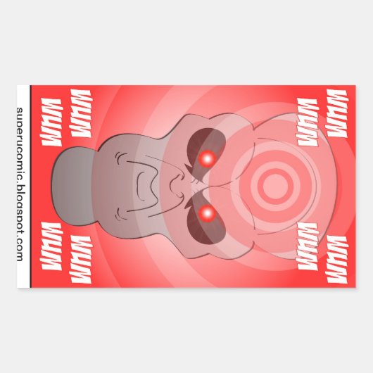 ウすごいエイリアン幽霊シール！ 長方形シール (正面)