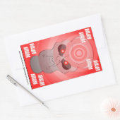 ウすごいエイリアン幽霊シール！ 長方形シール (封筒)